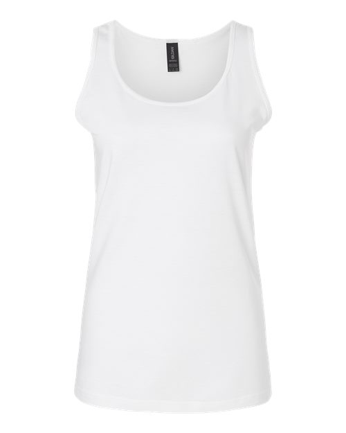 Gildan Women's Softstyle® Tank Top - White Front