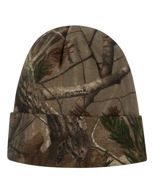 12" Licensed Camo Cuffed Beanie - Realtree All Purpose Back