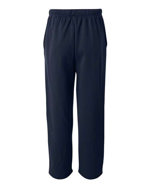 Unisex Performance Fleece Open-Bottom Sweatpants - Navy Back