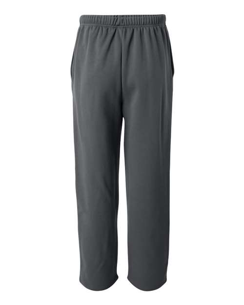Unisex Performance Fleece Open-Bottom Sweatpants - Graphite Back