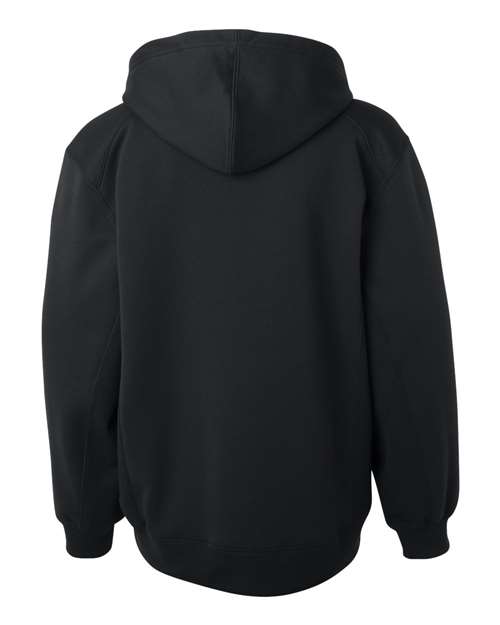 Youth Performance Fleece Hooded Sweatshirt - Black Back