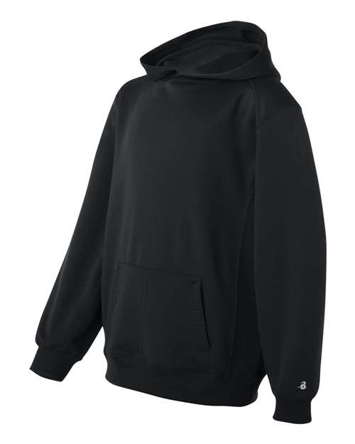 Badger Youth Performance Fleece Hooded Sweatshirt - Side