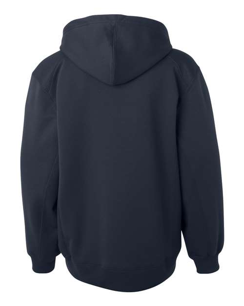 Youth Performance Fleece Hooded Sweatshirt - Navy Back