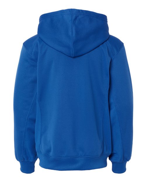 Youth Performance Fleece Hooded Sweatshirt - Royal Back