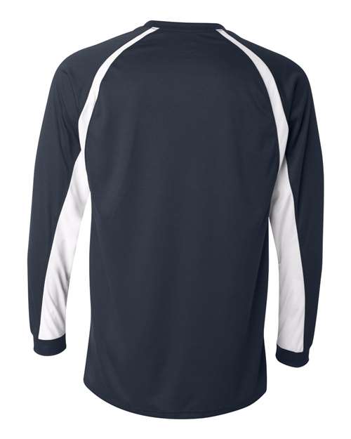 Men's B-Core Hook Long Sleeve T-Shirt - Navy/ White Back