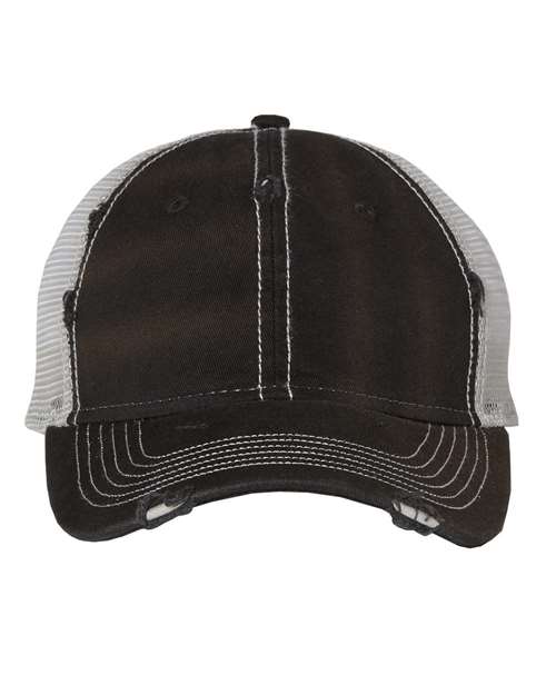 Bounty Dirty-Washed Mesh-Back Cap - Black/ Silver Front