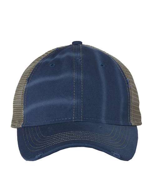 Bounty Dirty-Washed Mesh-Back Cap - Ocean/ Sage Front