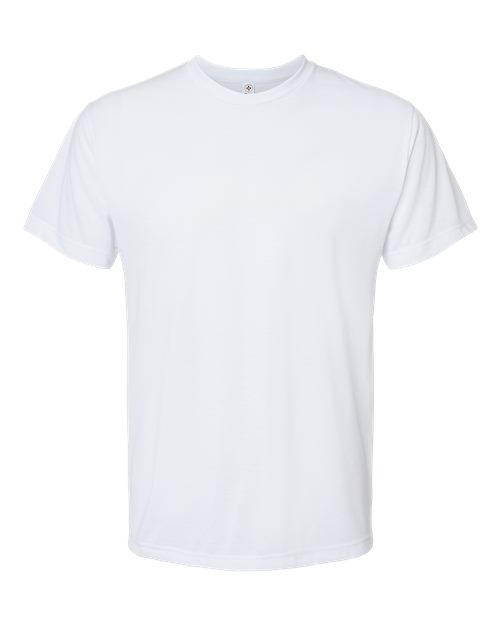 Men's Polyester Sublimation Tee - White Front