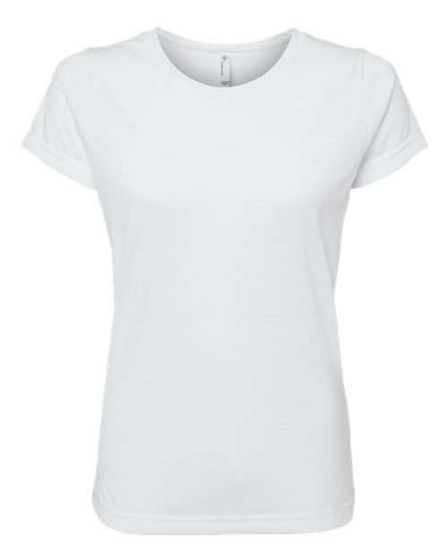 Women's Polyester Sublimation Tee - White Front