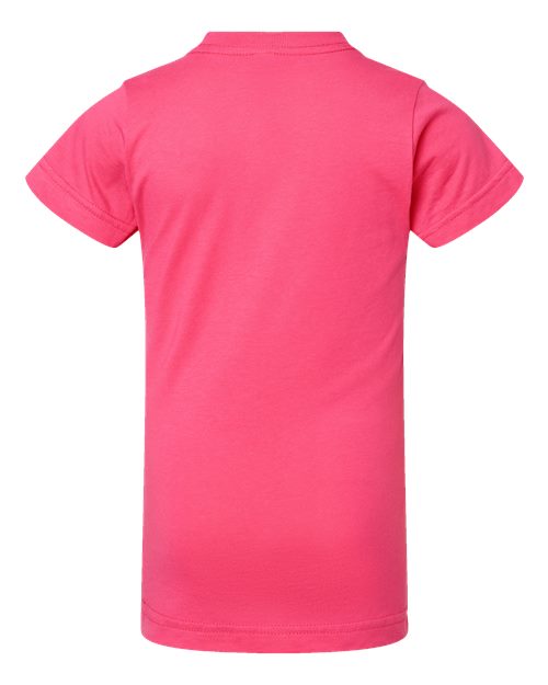 Girls' Fine Jersey Tee - Hot Pink Back