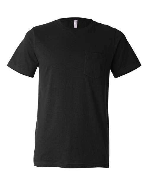 Men's Jersey Pocket Tee - Black Front