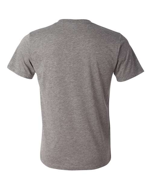 Unisex Triblend V-Neck Tee - Grey Triblend Back
