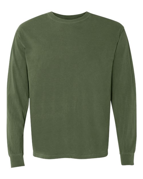 Comfort Colors Unisex Garment-Dyed Heavyweight Long Sleeve T-Shirt - Hemp Front
