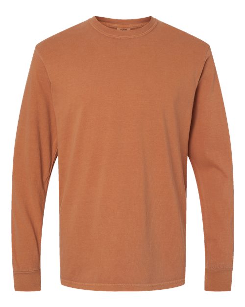 Comfort Colors Unisex Garment-Dyed Heavyweight Long Sleeve T-Shirt - Yam Front