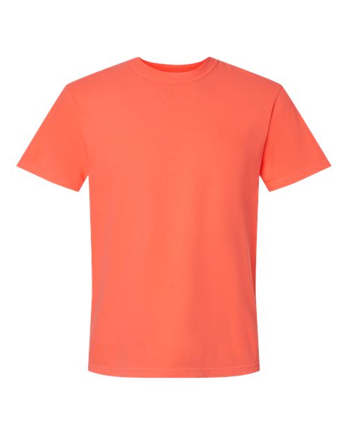 Unisex Garment-Dyed Heavyweight T-Shirt - Neon Red Orange Front