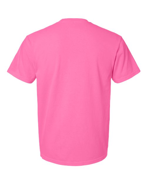 Unisex Garment-Dyed Heavyweight T-Shirt - Neon Pink Back