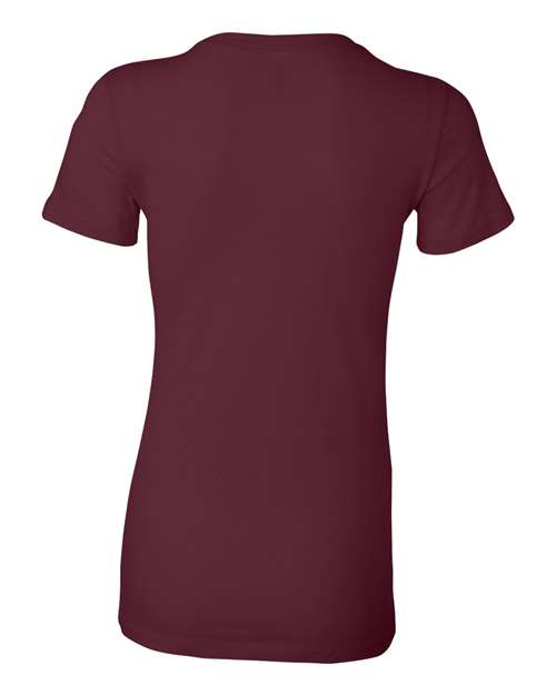 Women's Slim Fit Tee - Maroon Back