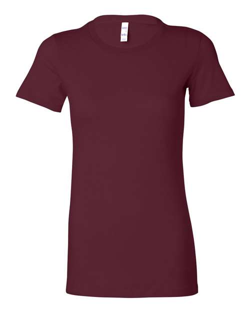 Women's Slim Fit Tee - Maroon Front