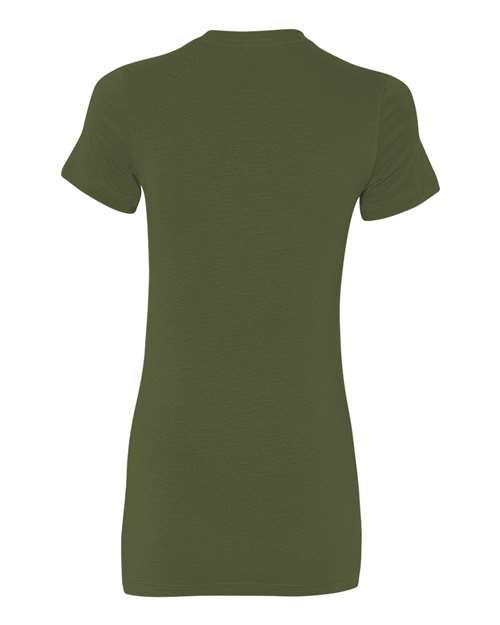 Women's Slim Fit Tee - Olive Back