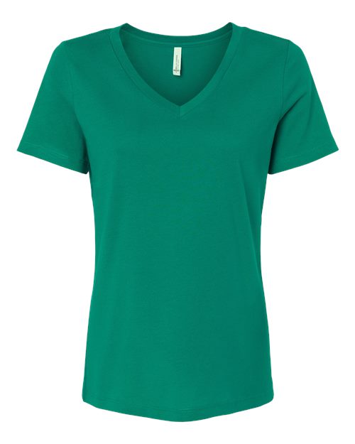 Women’s Relaxed Jersey V-Neck Tee - Kelly Front