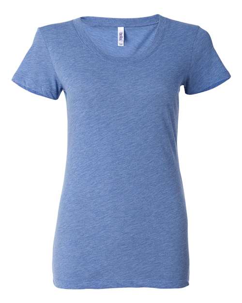 Women's Triblend Tee - Blue Triblend Front