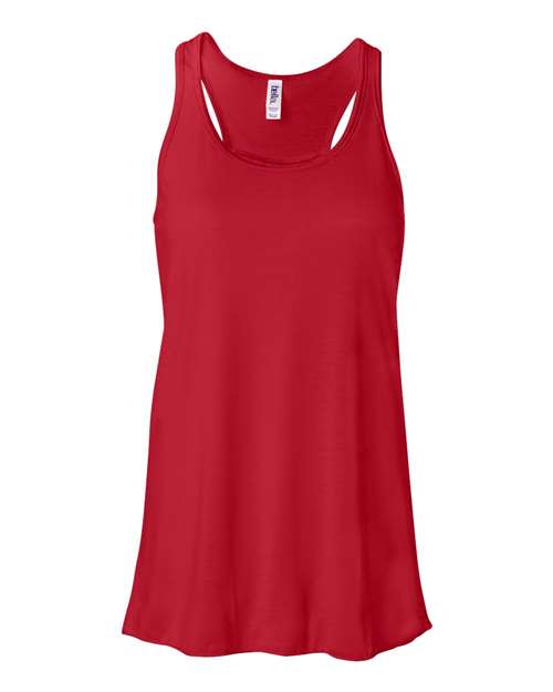 Women's Flowy Racerback Tank - Red Front