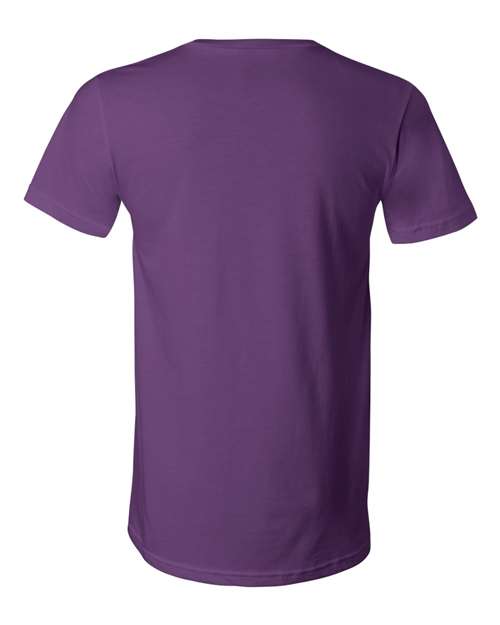 Unisex Jersey V-Neck Tee - Team Purple Back