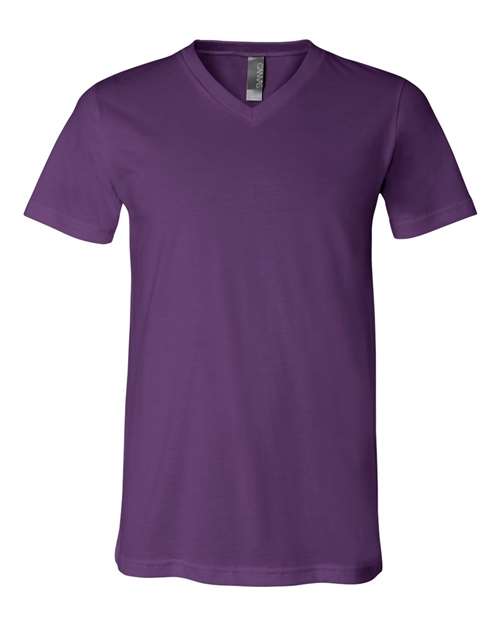 Unisex Jersey V-Neck Tee - Team Purple Front