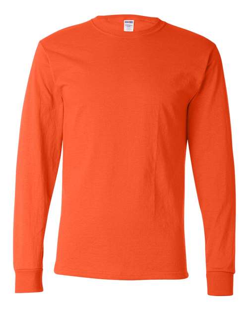 Unisex Dri-Power® Long Sleeve 50/50 T-Shirt - Burnt Orange Front