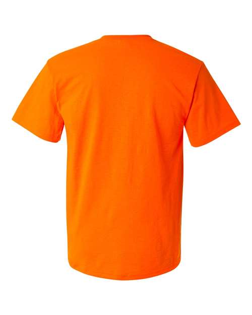 Unisex Dri-Power® 50/50 Pocket T-Shirt - Safety Orange Back