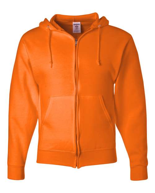 Unisex NuBlend® Full-Zip Hooded Sweatshirt - Safety Orange Front