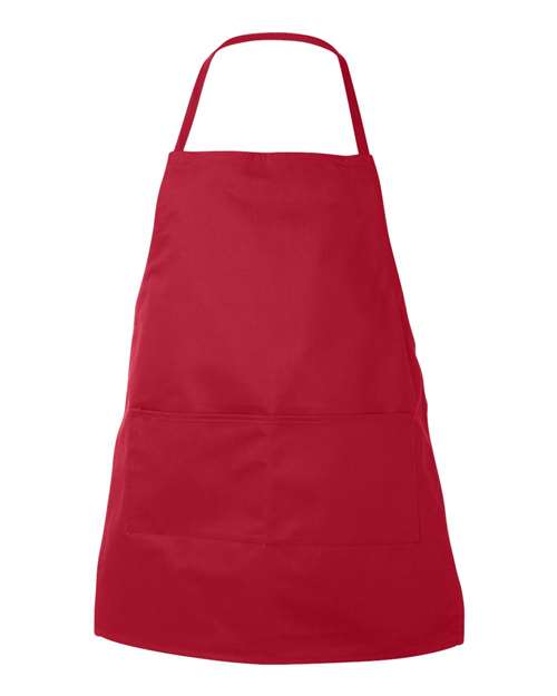 Two-Pocket Butcher Apron - Red Front