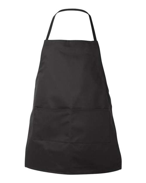 Two-Pocket Butcher Apron - Black Front