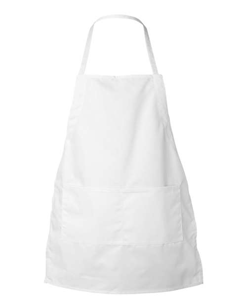 Two-Pocket Butcher Apron - White Front