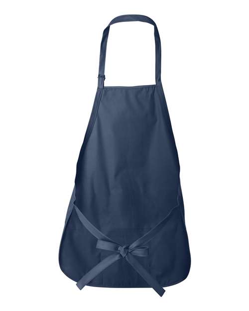 Adjustable Neck Strap Apron - Navy Back