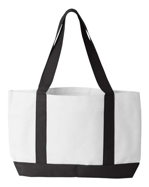 P&O Cruiser Tote - White/ Black Front