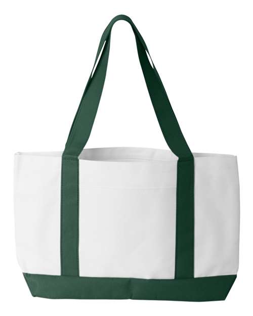 Liberty Bags P&O Cruiser Tote - White/ Forest Front