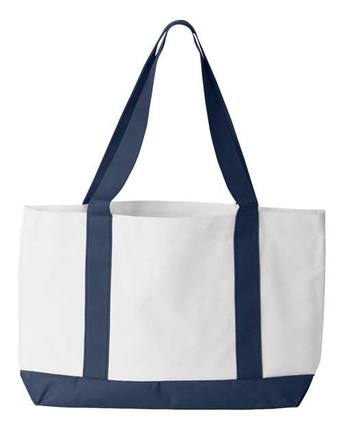 P&O Cruiser Tote - White/ Navy Back