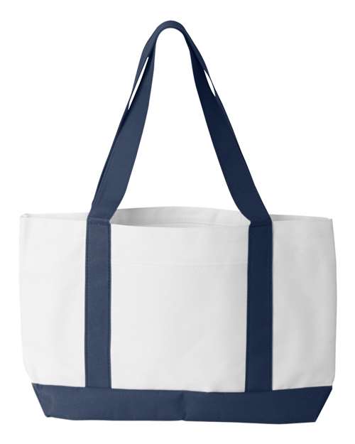 P&O Cruiser Tote - White/ Navy Front