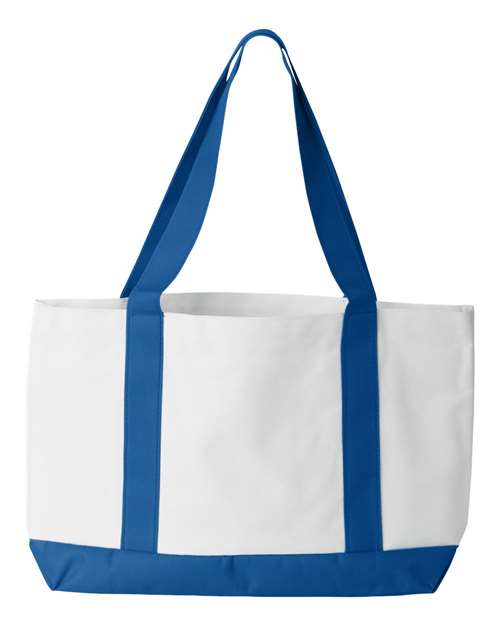 P&O Cruiser Tote - White/ Royal Back