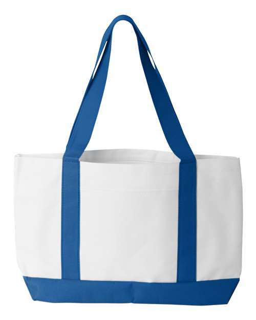 P&O Cruiser Tote - White/ Royal Front