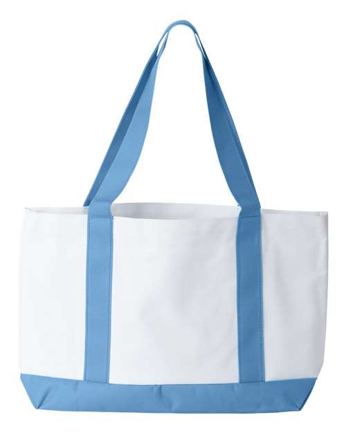 P&O Cruiser Tote - White/ Light Blue Back