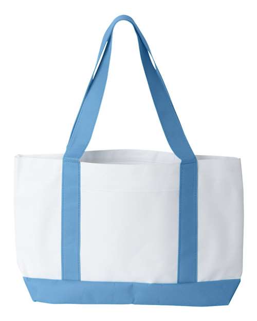 P&O Cruiser Tote - White/ Light Blue Front