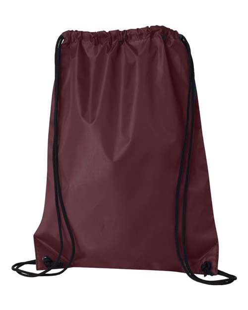 Value Drawstring Backpack - Maroon Back