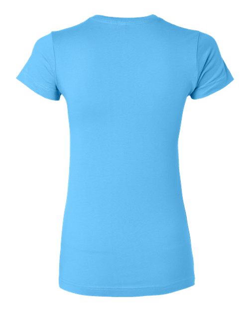 Women's Fitted Fine Jersey Tee - Aqua Back