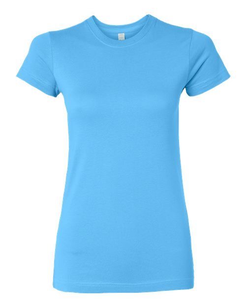 Women's Fitted Fine Jersey Tee - Aqua Front