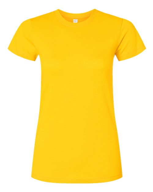 Women's Fitted Fine Jersey Tee - Yellow Front
