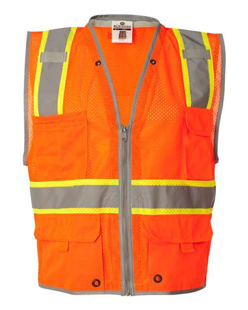 Unisex Premium Brilliant Series® Heavy-Duty Class 2 Vest - Orange Front
