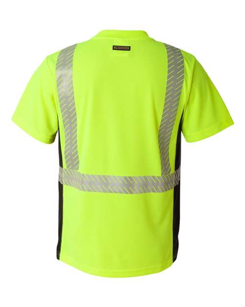 Unisex Premium Black Series® Breathable Tape Class 2 T-Shirt - Lime Back