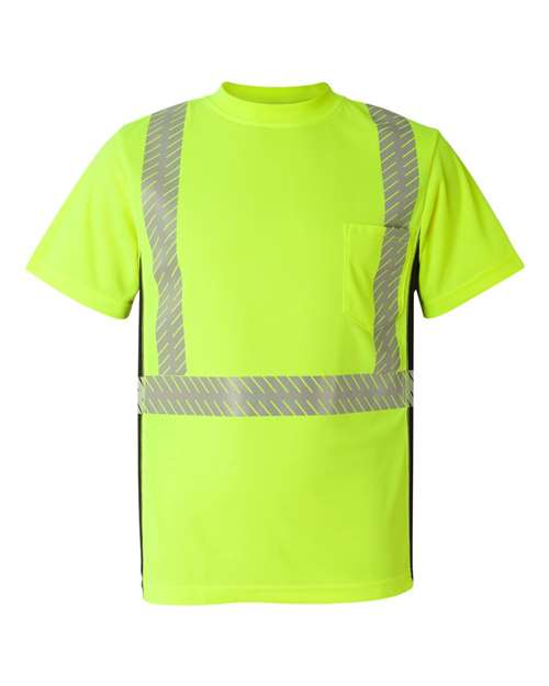 Unisex Premium Black Series® Breathable Tape Class 2 T-Shirt - Lime Front
